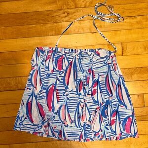 Lilly Pulitzer tie neck silk top